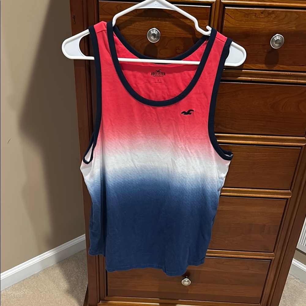 Hollister Red White Blue Tank Top, sz small, great for 4th of July/Memorial Day!